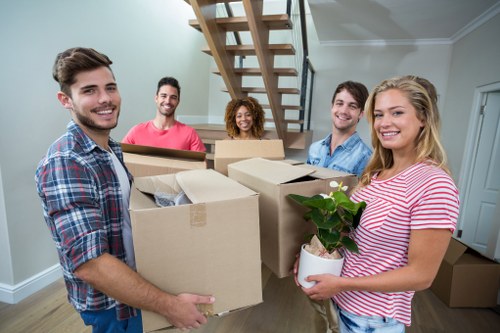 Removal van loading household items for a move