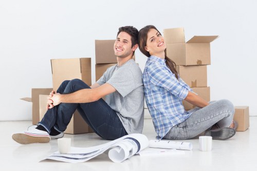 Careful loading of belongings into a removal van in Fulham