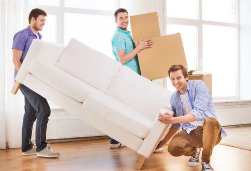 Removal van loaded for a residential move near Parsons Green