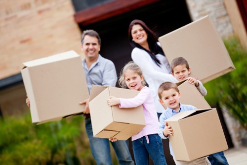 Careful transport of household items using a moving truck in Fulham