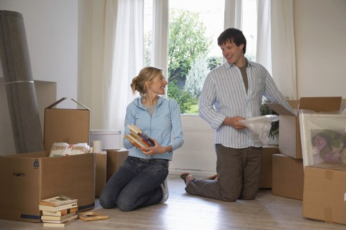 Removal van used for a small office move in Fulham